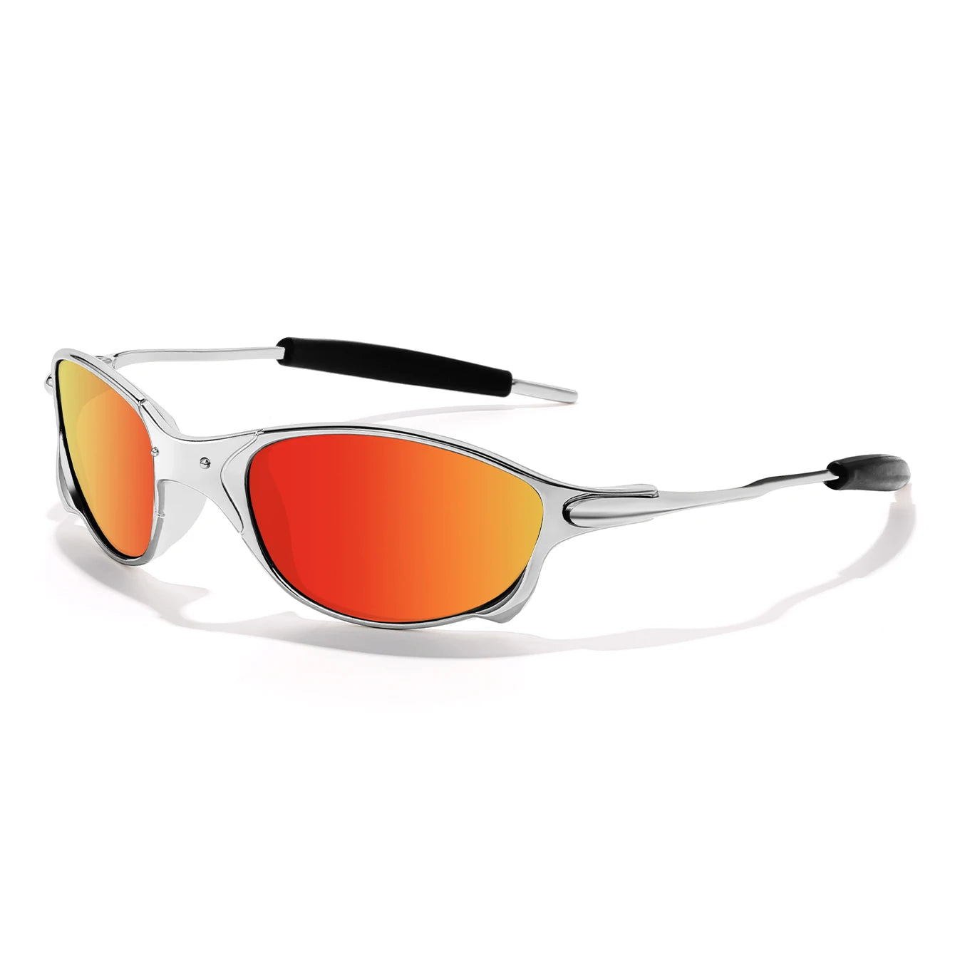 Lunettes de soleil sport unisexe, verres miroir rainbow