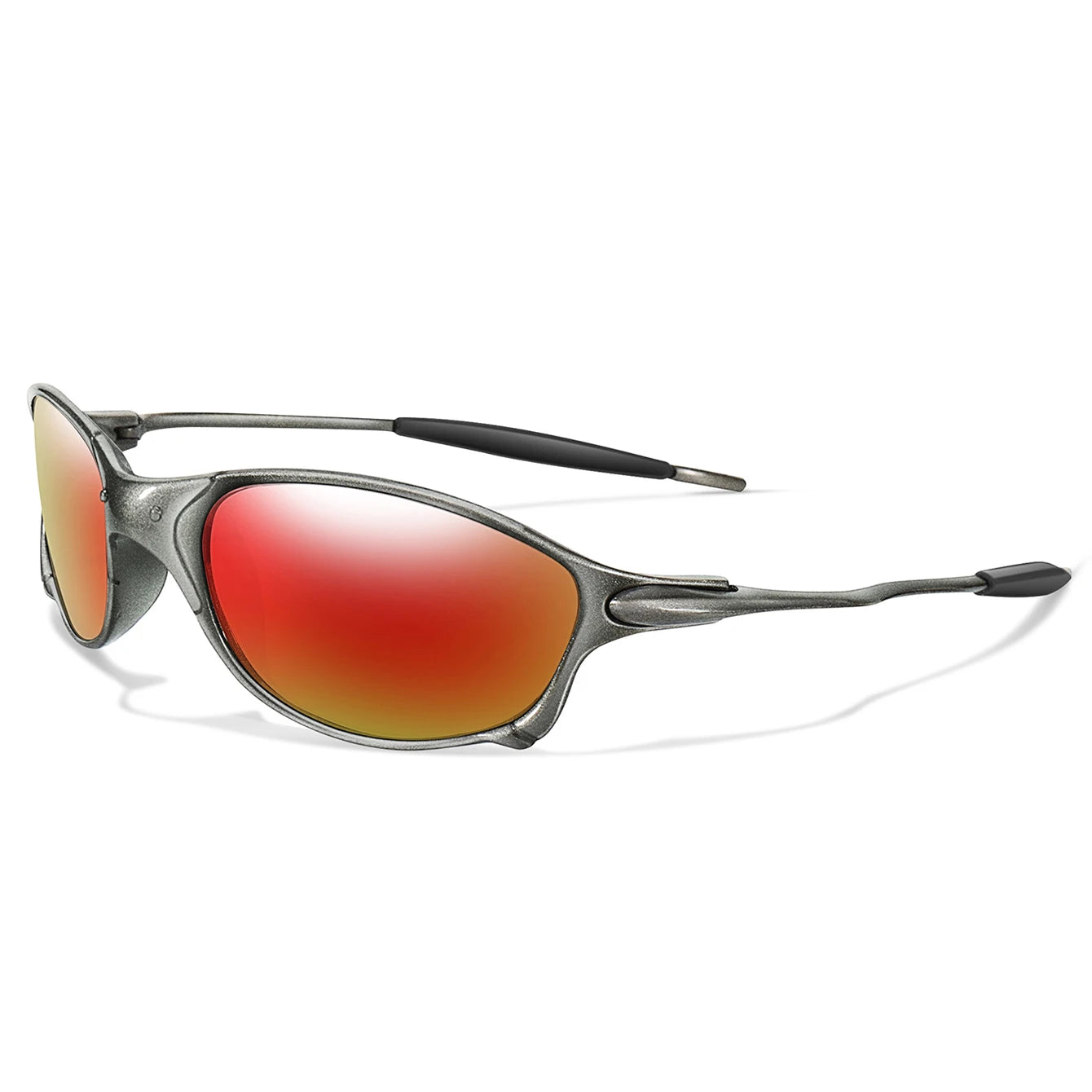 Lunettes de soleil sport unisexe, verres miroir rainbow