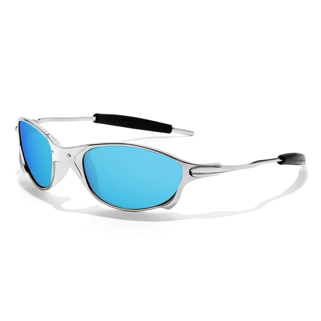 Lunettes de soleil sport unisexe, verres miroir rainbow