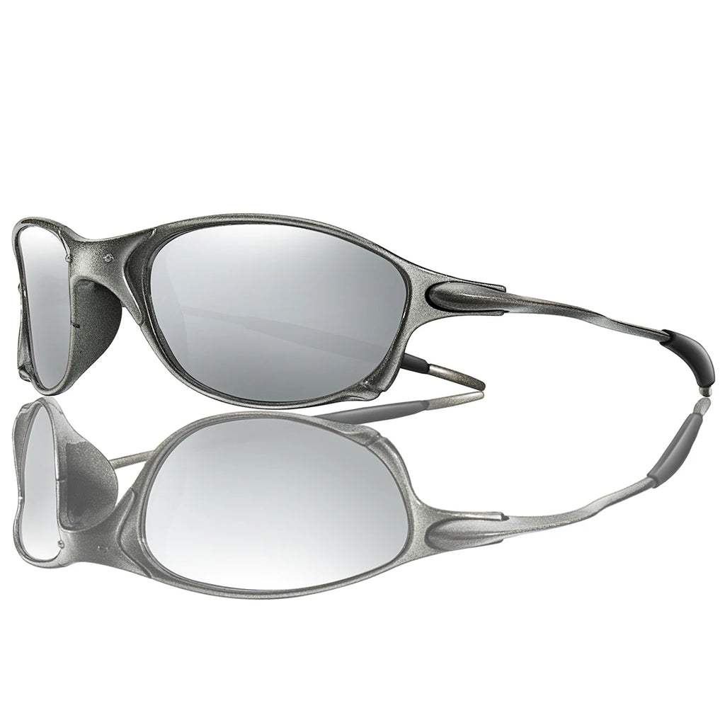 Lunettes de soleil sport unisexe, verres miroir rainbow