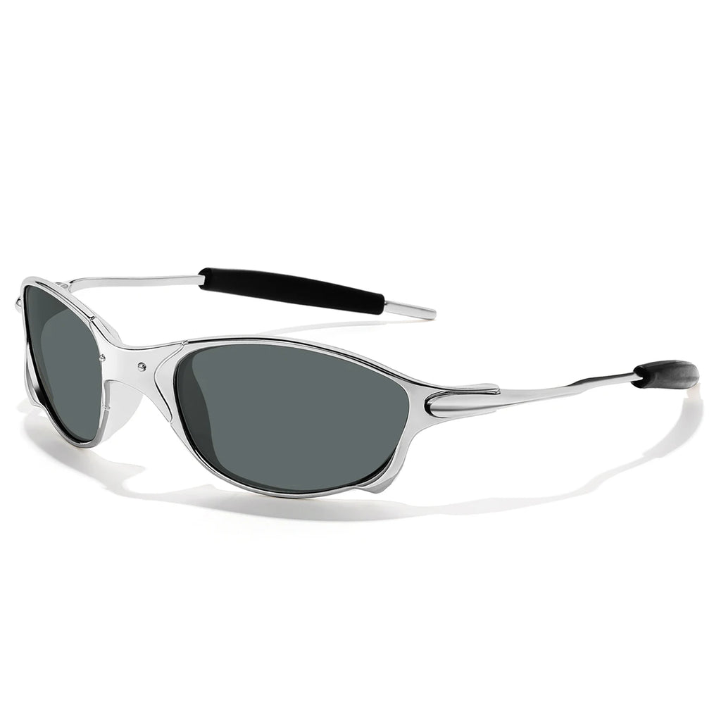 Lunettes de soleil sport unisexe, verres miroir rainbow