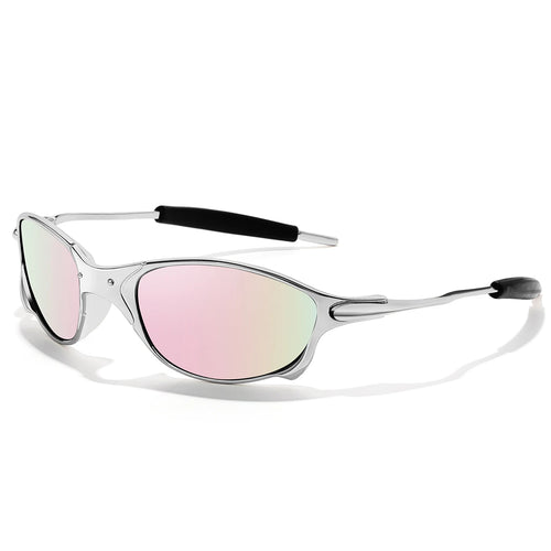 Lunettes de soleil sport unisexe, verres miroir rainbow